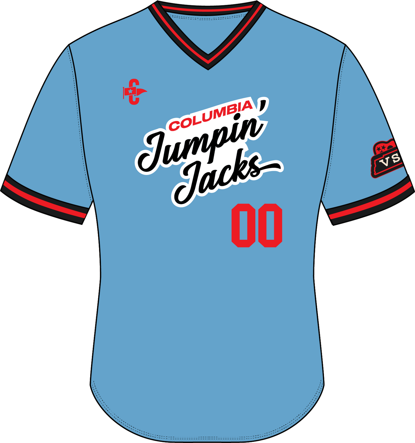 Classic V-Neck Jumpin Jacks Game Jersey